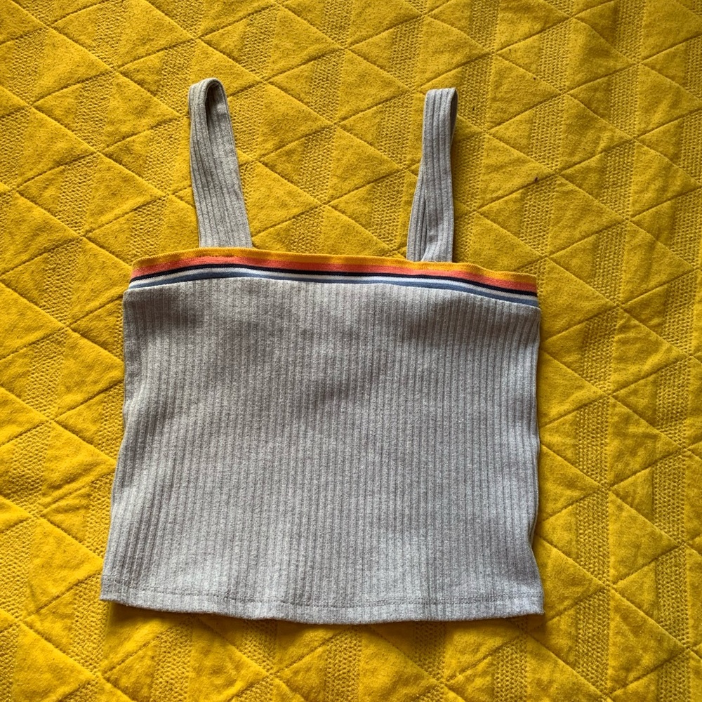 Gray Crop Top